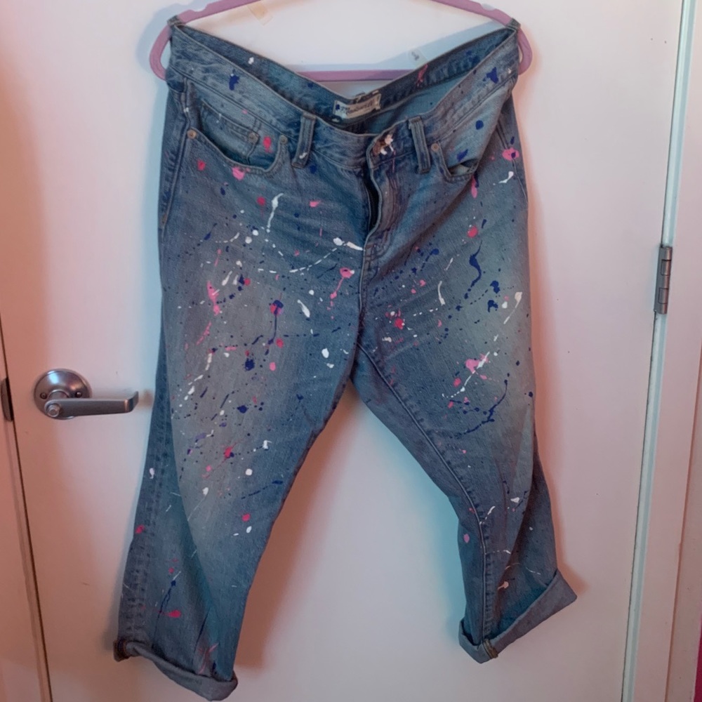 Madewell boyfriend boyjean with paint splatters - Picture 1 of 5